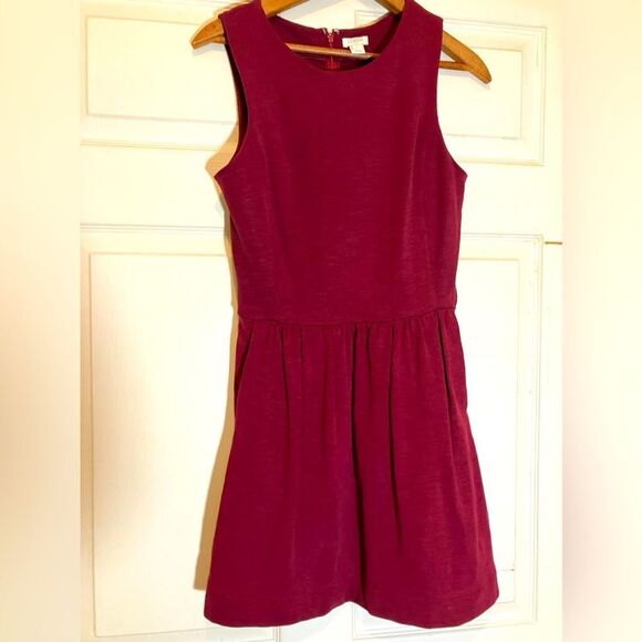 J. Crew Dresses & Skirts - J.Crew, sleeveless dress, pockets, cranberry red, excellent condition, small